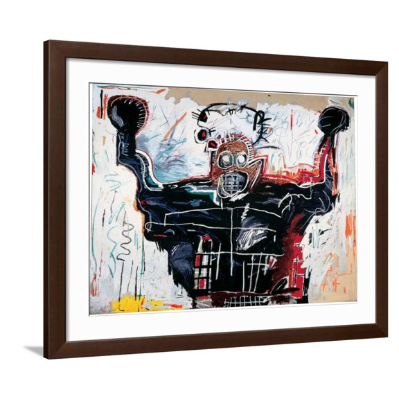 Art.com Untitled (Boxer) Giclee Print by Jean-Michel Basquiat, Brown Frame Wall Art, 40" x 32"
