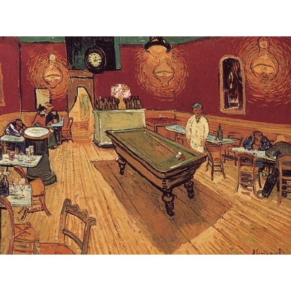 Art.com Van Gogh: Night Cafe, 1888 Giclee Print by Vincent van Gogh, 16" x 12"