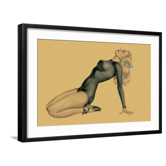 Art.com Varga Girl, June 1943 Art Print by Alberto Vargas, Black Frame Wall Art, 29" x 21"