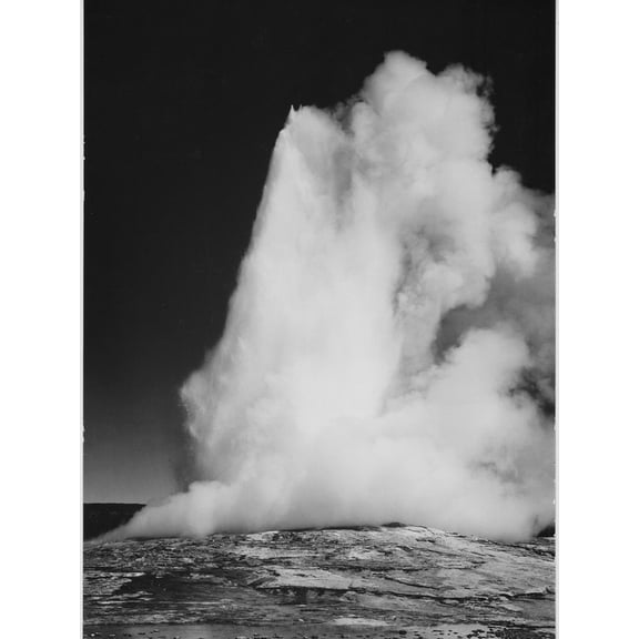 Art.com Various Angles During Eruption. Old Faithful Geyser Yellowstone National Park Wyoming 1933-1942 Art Print by Ansel Adams, 12" x 16"