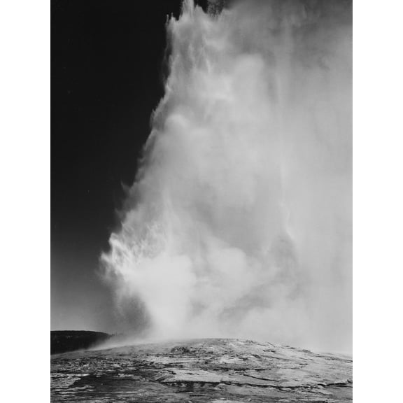 Art.com Various Angles During Eruption. Old Faithful Geyser Yellowstone National Park Wyoming 1933-1942 Art Print by Ansel Adams, 12" x 16"
