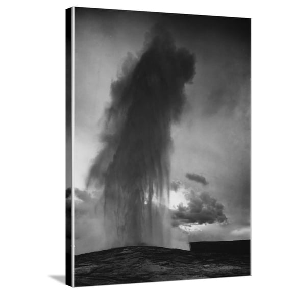 Art.com Various Angles During Eruption. Old Faithful Geyser Yellowstone National Park Wyoming 1933-1942 Stretched Canvas Print Wall Art by Ansel Adams, 24" x 32"
