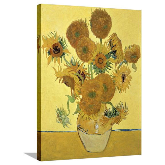 Art.com Vase of Fifteen Sunflowers, c.1888 Stretched Canvas Print Wall Art by Vincent van Gogh, 24" x 32"