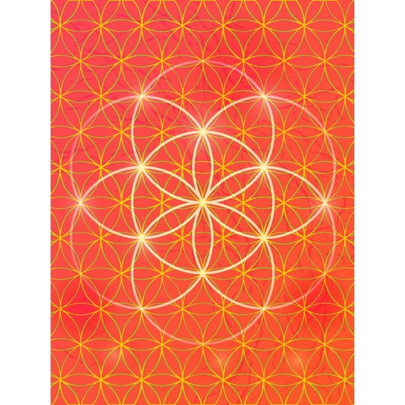 Art.com Vector Geometric Background Is. Bright Pattern. Sacred Geometry, Flower of Life. Art Print by An Vino, 18" x 24"