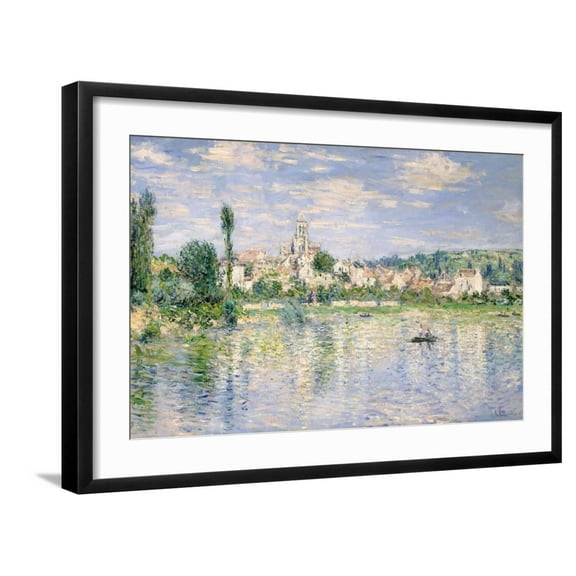 Art.com Vetheuil in Summer Art Print by Claude Monet, Black Frame Wall Art, 29" x 21"