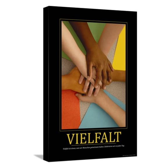 Art.com Vielfalt (German Translation) Stretched Canvas Print Wall Art, 12" x 18"