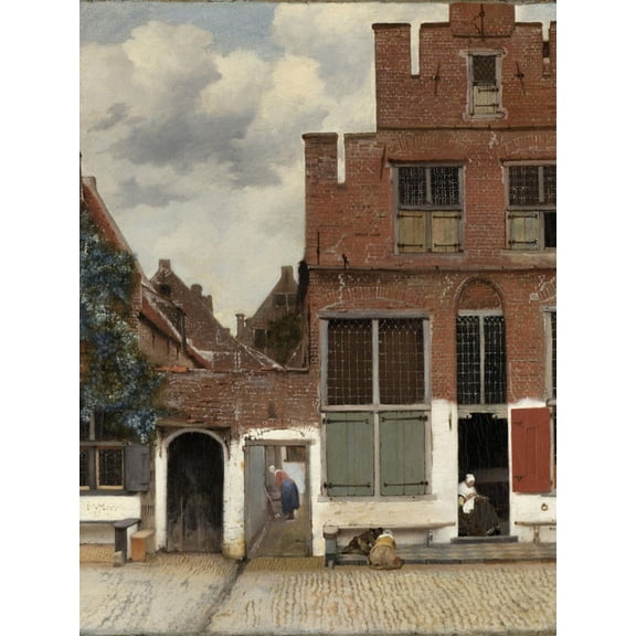 Art.com View of Houses in Delft, known as the Little Street Art Print by Johannes Vermeer, 12" x 16"