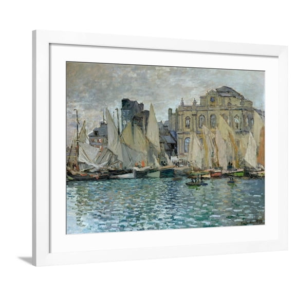 Art.com View of Le Havre, 1873 Giclee Print by Claude Monet, White Frame Wall Art, 40" x 32"