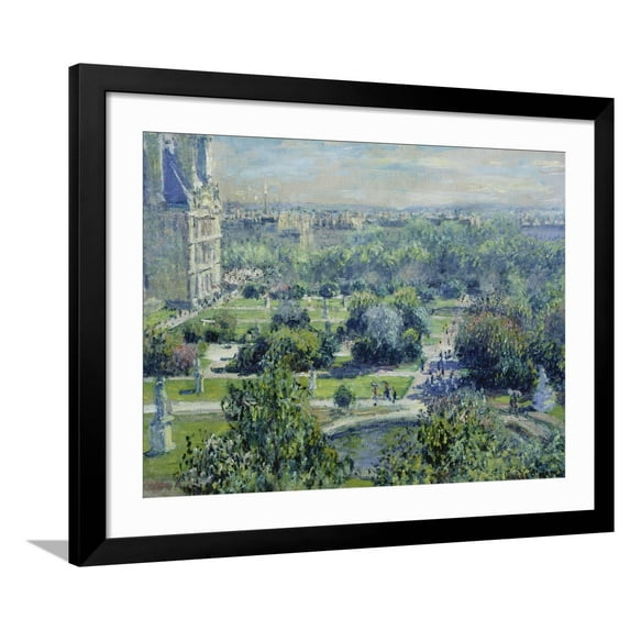 Art.com View of the Tuileries Gardens, Paris, 1876 Giclee Print by Claude Monet, Black Frame Wall Art, 40" x 32"