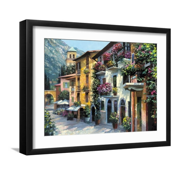 Art.com Village Hideaway Art Print by Howard Behrens, Black Frame Wall Art, 21" x 17"
