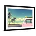 thumbnail image 1 of Art.com Vintage Car in the Beach with a Surfboard on the Roof Photographic Print by jakkapan, Black Frame Wall Art, 44" x 32", 1 of 5
