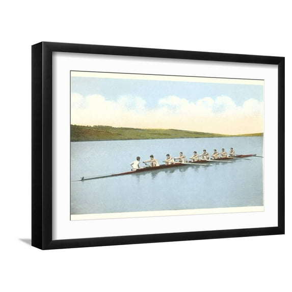 Art.com Vintage Rowing Crew Art Print, Black Frame Wall Art, 23" x 17"