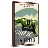 Art.com Vintage Travel I Stretched Canvas Print Wall Art by Sidney Paul & Co., 24" x 36"