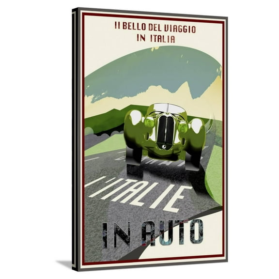 Art.com Vintage Travel I Stretched Canvas Print Wall Art by Sidney Paul & Co., 24" x 36"