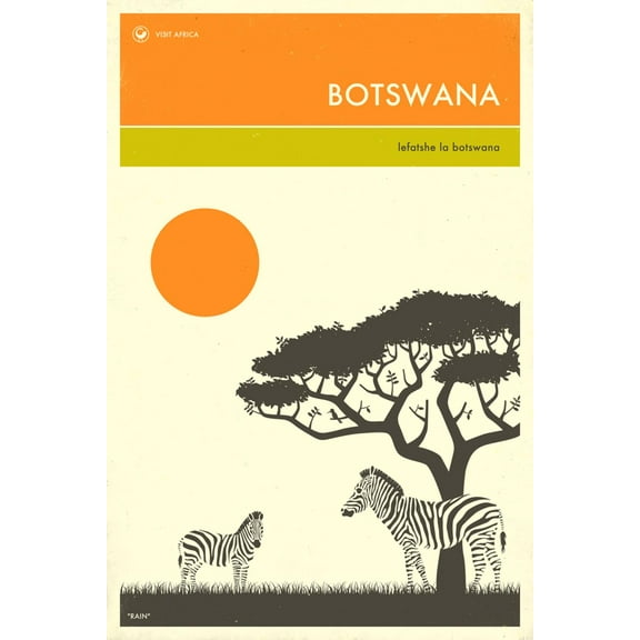 Art.com Visit Botswana Art Print by Jazzberry Blue, 12" x 18"