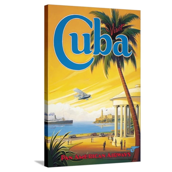 Art.com Visit Cuba Stretched Canvas Print Wall Art by Kerne Erickson, 24" x 36"