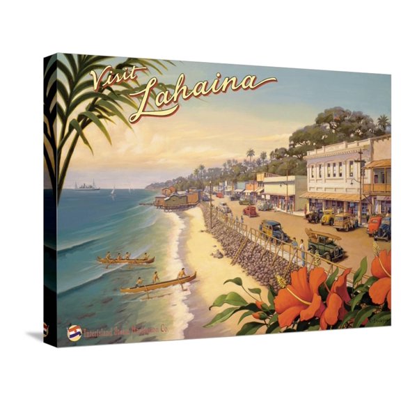 Art.com Visit Lahaina Stretched Canvas Print Wall Art by Kerne Erickson, 24" x 18"