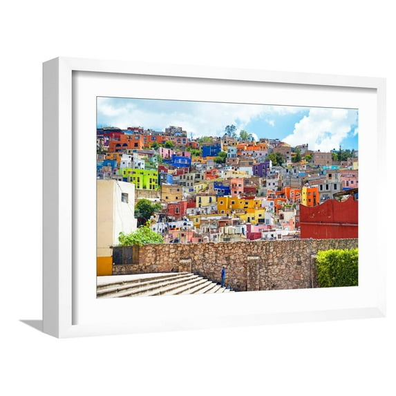 Art.com ¡Viva Mexico! Collection - Architecture Guanajuato Photographic Print by Philippe Hugonnard, White Frame Wall Art, 23" x 17"