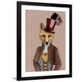 thumbnail image 1 of Art.com Vivienne Steampunk Fox Art Print by Fab Funky, Black Frame Wall Art, 32" x 40", 1 of 5