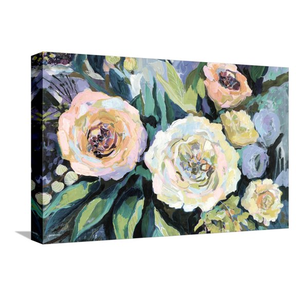 Art.com Walk in the Garden Neutral Crop Stretched Canvas Print Wall Art by Jeanette Vertentes, 18" x 12"