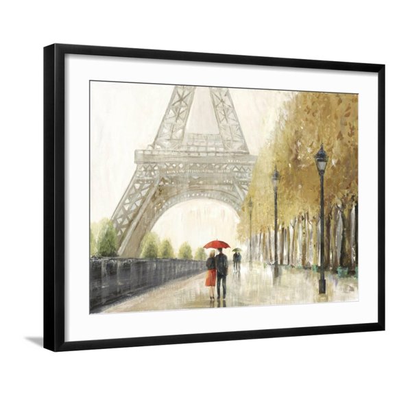 Art.com Wandering Paris Art Print by Allison Pearce, Black Frame Wall Art, 29" x 23"