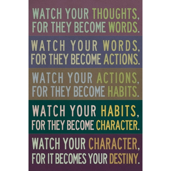 Art.com Watch Your Thoughts Modern Art Print, 24" x 36"