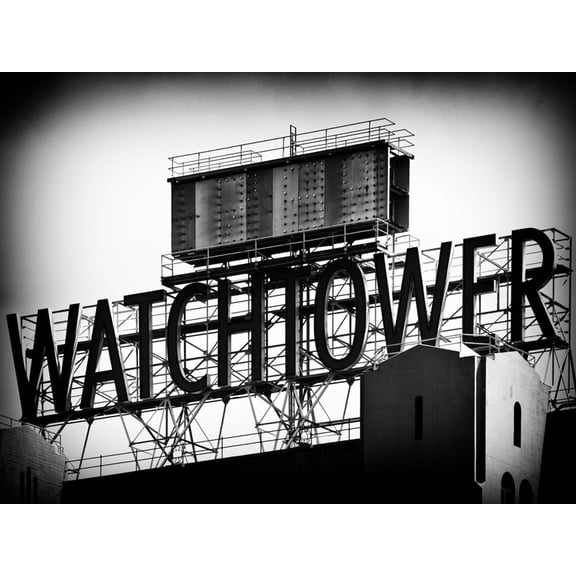 Art.com The Watchtower, Jehovah's Witnesses, Brooklyn, Manhattan, New York, Black and White Photography Photographic Print by Philippe Hugonnard, 24" x 18"