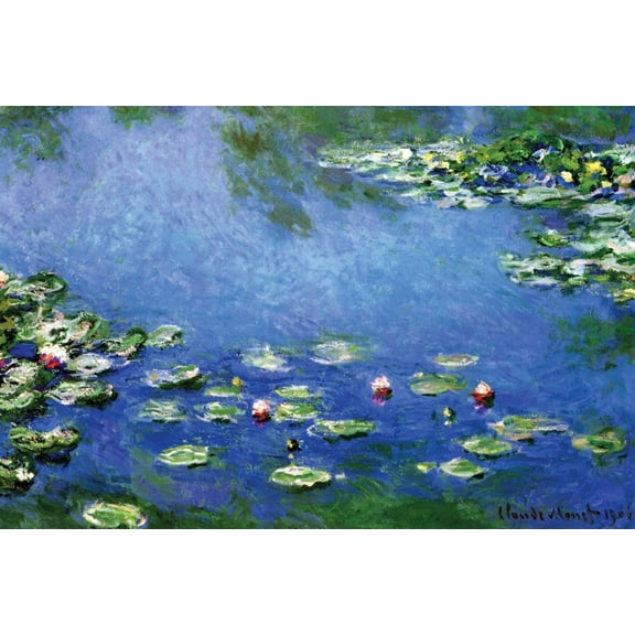 Art.com Water Lilies, 1906 Art Print by Claude Monet, 36" x 24"