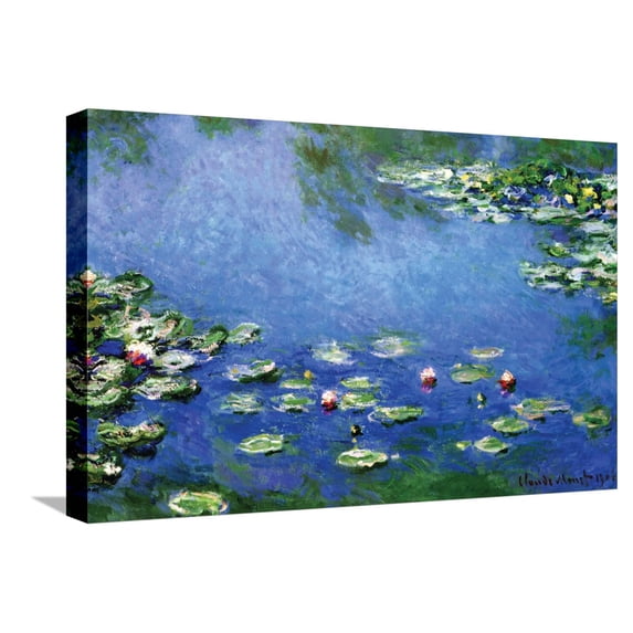 Art.com Water Lilies, 1906 Stretched Canvas Print Wall Art by Claude Monet, 24" x 16"