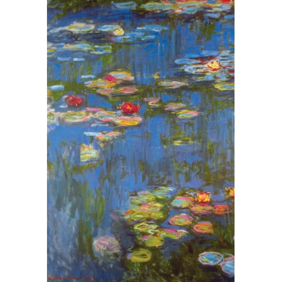 Art.com Water Lilies No. 3 Art Print by Claude Monet, 16" x 24"