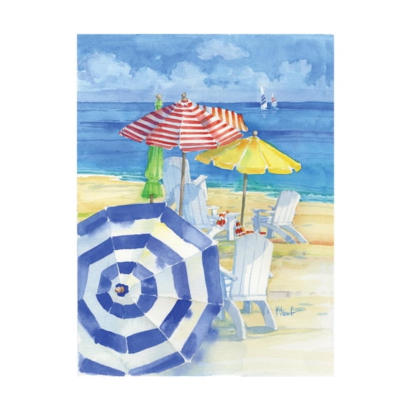 Art.com Watercolor Beach Vertical Art Print by Paul Brent, 12" x 16"