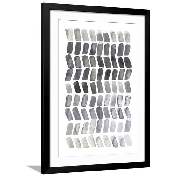 Art.com Watercolor Chevron II Art Print by Grace Popp, Black Frame Wall Art, 32" x 44"
