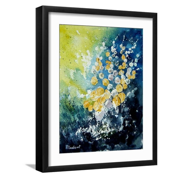 Art.com Watercolor John's Flowers Art Print by Pol Ledent, Black Frame Wall Art, 17" x 21"