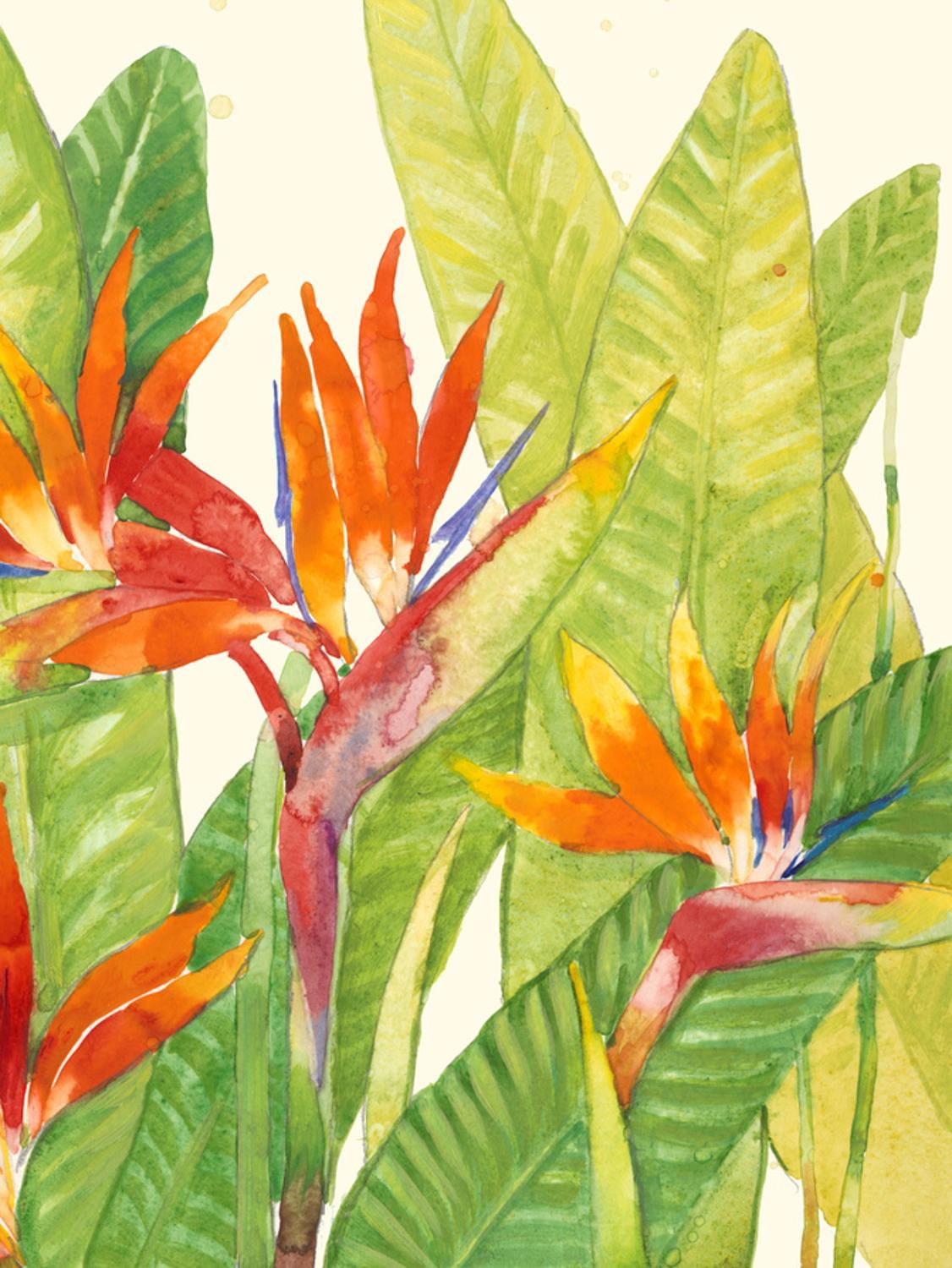 Colorful Tropical Flowers Canvas Art for Kids Room, 18" x 24"