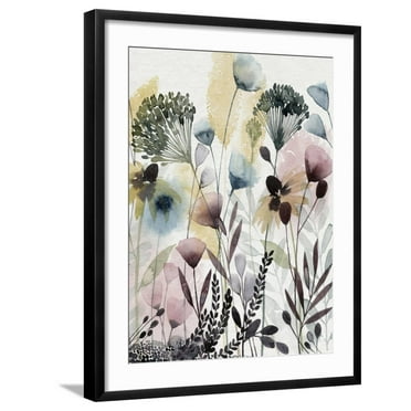 Art.com Watercolor Wildflower II Art Print by Grace Popp, Black Frame Wall Art, 23" x 29"