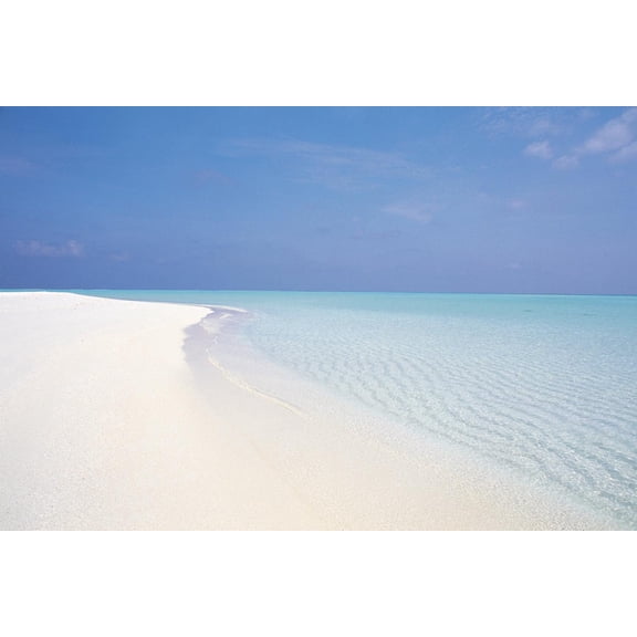 Art.com Waves at Seashore, View of Beach Photographic Print, 24" x 16"