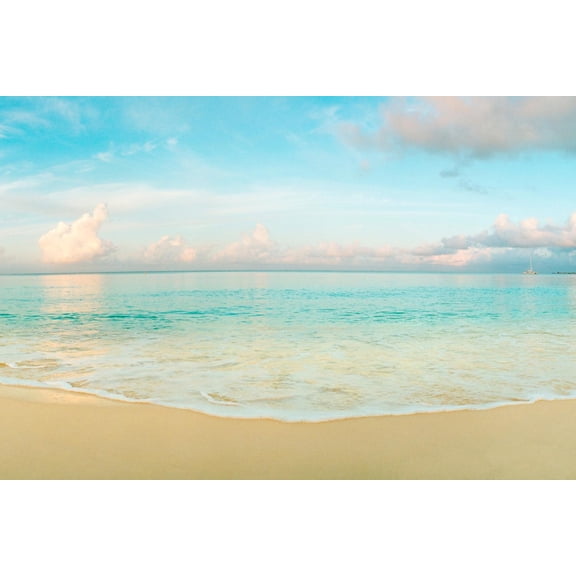 Art.com Waves on the beach, Seven Mile Beach, Grand Cayman, Cayman Islands Photographic Print, 18" x 12"