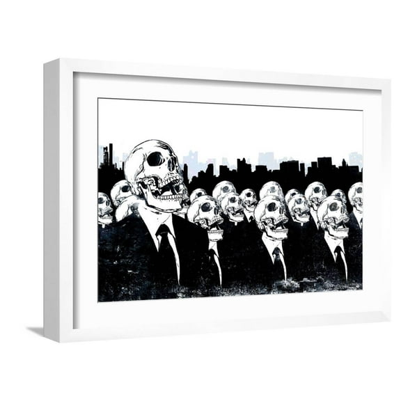 Art.com We Live no more Art Print by Alex Cherry, White Frame Wall Art, 23" x 17"