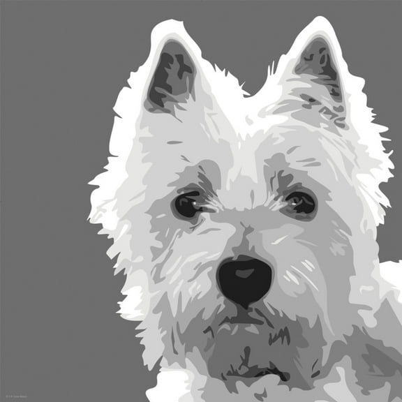 Art.com West Highland Terrier Art Print by Emily Burrowes, 16" x 16"