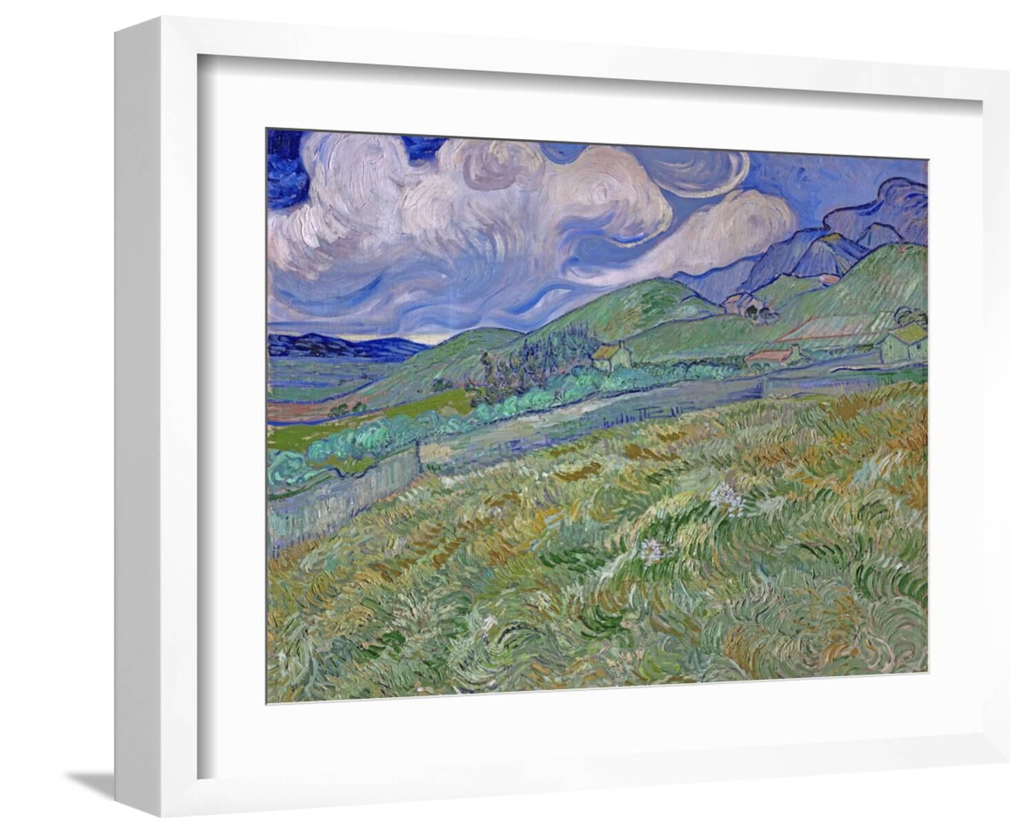 Wheat field with mountains in the background, 1889, 89×71 cm