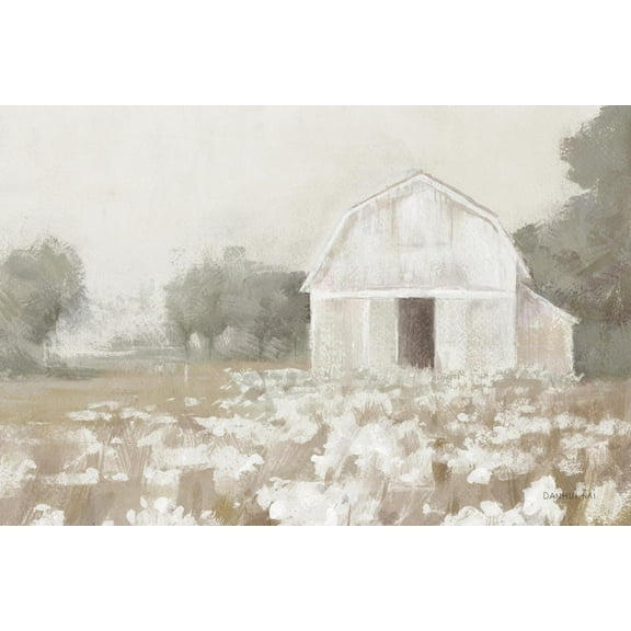 Art.com White Barn Meadow Neutral Crop Art Print by Danhui Nai, 24" x 16"