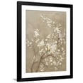 thumbnail image 1 of Art.com White Cherry Blossom I Neutral Crop Bird Art Print by Danhui Nai, Black Frame Wall Art, 32" x 40", 1 of 5