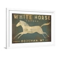 thumbnail image 1 of Art.com White Horse Running Art Print by Ryan Fowler, White Frame Wall Art, 44" x 32", 1 of 5
