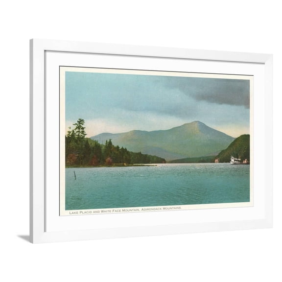 Art.com Whiteface Mountain, Lake Placid, New York Art Print, White Frame Wall Art, 44" x 32"