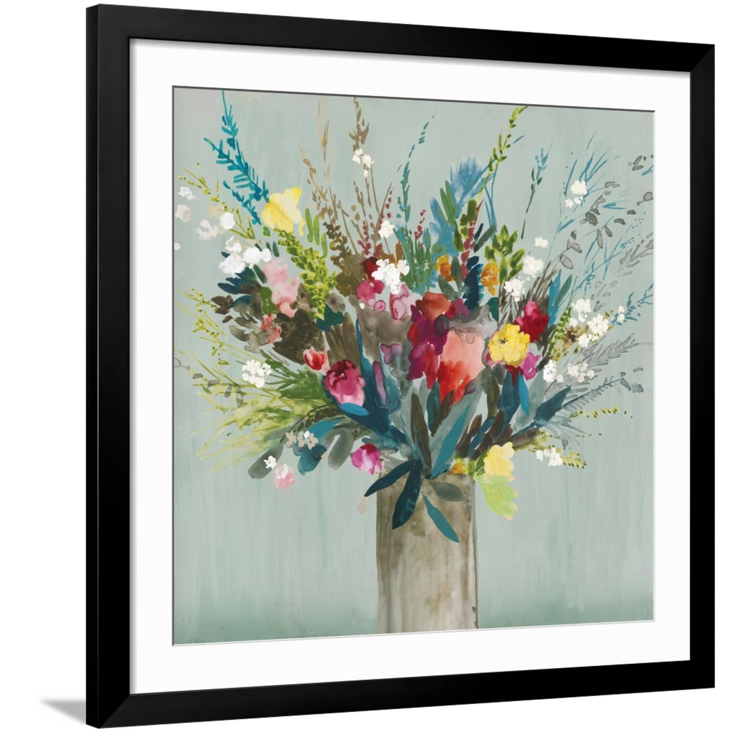 Art.com Wild Flowers II Art Print by Asia Jensen, Black Frame Wall Art ...