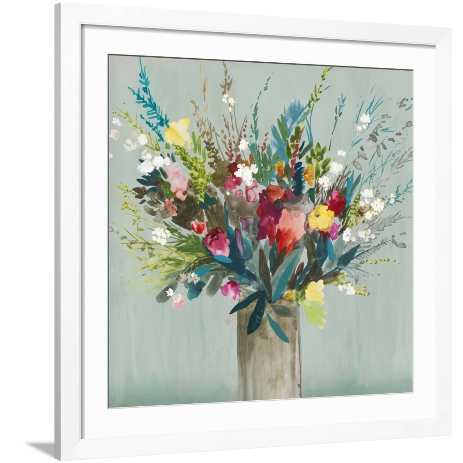 Art.com Wild Flowers II Art Print by Asia Jensen, White Frame Wall Art ...