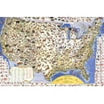 thumbnail image 1 of Art.com Wildlife And Game Map Of The United States Art Print by Ira Moss, 36" x 24", 1 of 4
