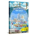 Wildwood, New Jersey Montage Stretched Canvas Print Wall Art