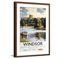 thumbnail image 1 of Art.com Windsor, England - British Railways Windsor Castle Thames Poster Art Print by Lantern Press, Brown Frame Wall Art, 21" x 29", 1 of 5