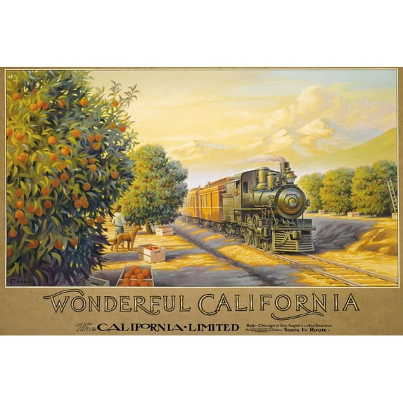 Art.com Wonderful Califonia Art Print by Kerne Erickson, 24" x 16"